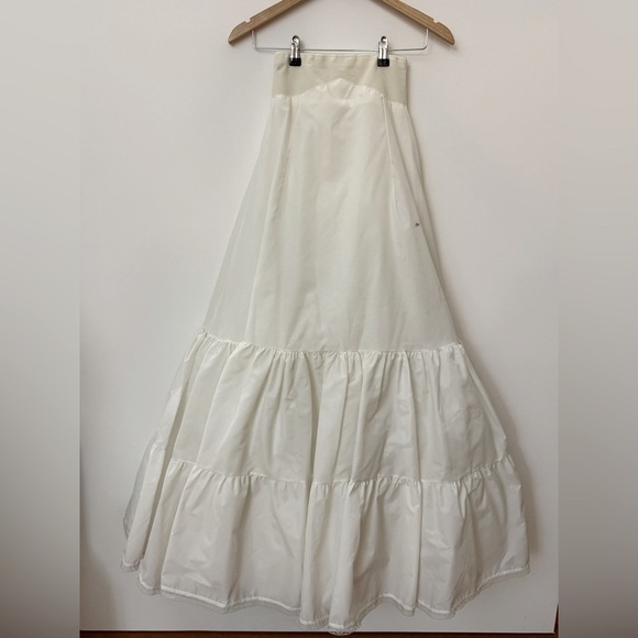 Ivory Crinoline Petticoat Ruffle Volume Maxi Length - Picture 1 of 12